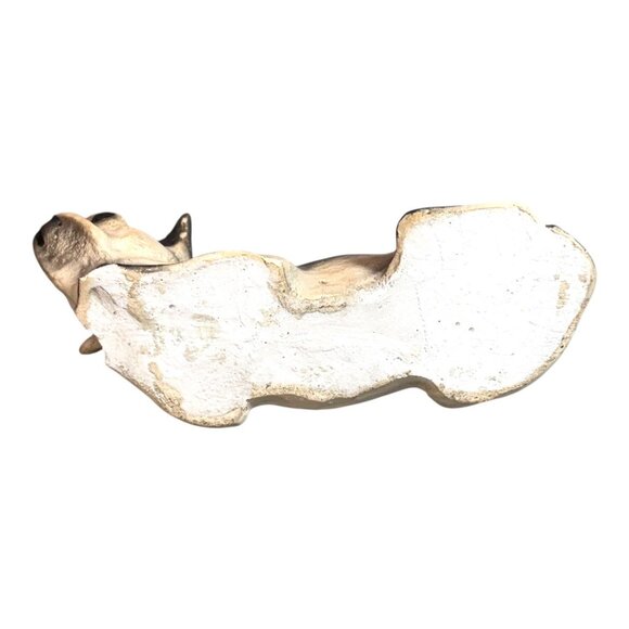 Vintage Miniature French Bulldog Figurine Sculpture Frenchie White Black Dog SEE - Picture 4 of 10